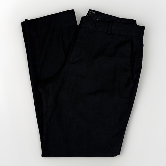 Banana Republic Ryan Curvy Fit Dress Pants Womens 8 Black Rayon Mid Rise Pockets - Picture 1 of 11